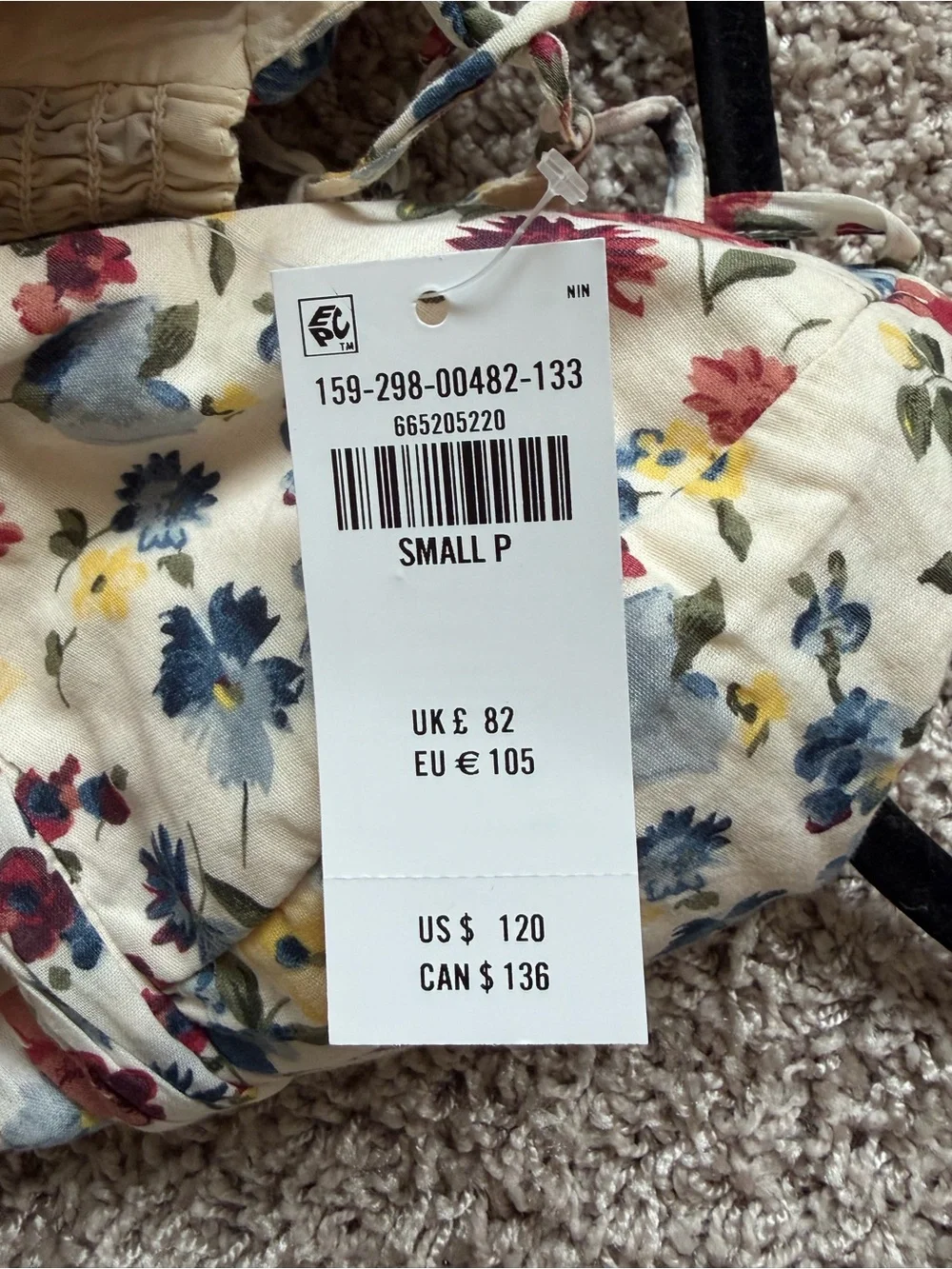 NWT Abercrombie Small Petite Bra Free Tie-Back Flowy V-Neck Maxi Dress Cotton